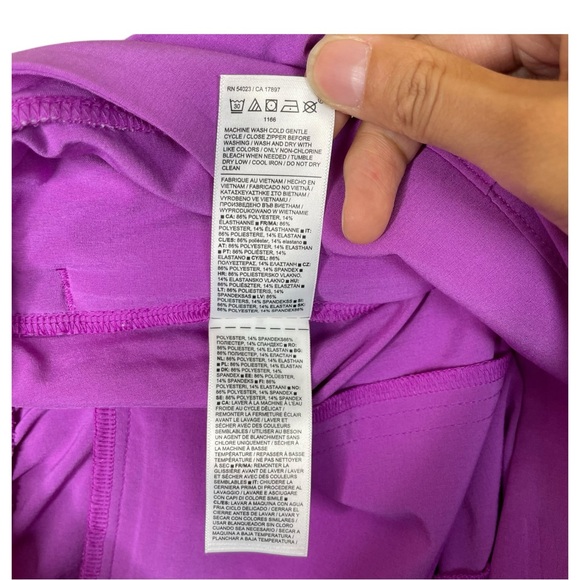 ATHLETA Women Size 10 Brooklyn Heights Vienna Slim Purple Pockets Lightweight - Picture 5 of 12